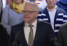 WATCH: Tim Walz Is Losing It Over JD Vance and Nicki Minaj