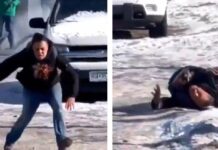 Protester Grabs Flashbang, Instant Regret Caught On Video