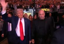 Trump and Dana White Wow UFC Crowd