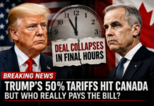 BREAKING NEWS: Canada Deal Collapses in Final Hours, Trump’s 50% Tariffs Kick In — But Who Really Pays the Bill?