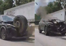 Loose Tire Crashes Into SUV on Philadelphia Highway, Dashcam Video Shows